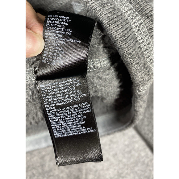 The North Face Sweater Mens Large Grey Fleece Lining 1/4 Zip Outdoors Hiking - Picture 8 of 11